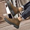 Fashion Plush Fur Motocross Boots for Men Outdoor Basic Boots Winter Autumn Suede Leather Boots Fashion new Hiking High Top Sneakers