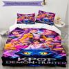 3pcs Duvet Cover Set (1*Duvet Cover + 2*Pillowcase, Without Core), KPop Demon Hunters Print Soft All‑Season Bedding Set, Home Bedroom Decor Gift