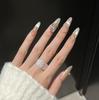 Handmade Medium-Length Cat Eye Press-On Nails with Rhinestones - Super Sparkly, Elegant, and Skin-Brightening 2025 Autumn/Winter Bestseller.