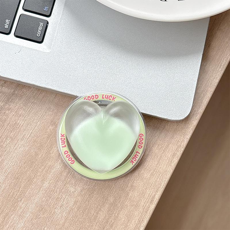 Transparent Love Sandwich Solid Color Mobile Phone Airbag Bracket Magnetic Suction Wind Lazy Portable Desktop Support Frame