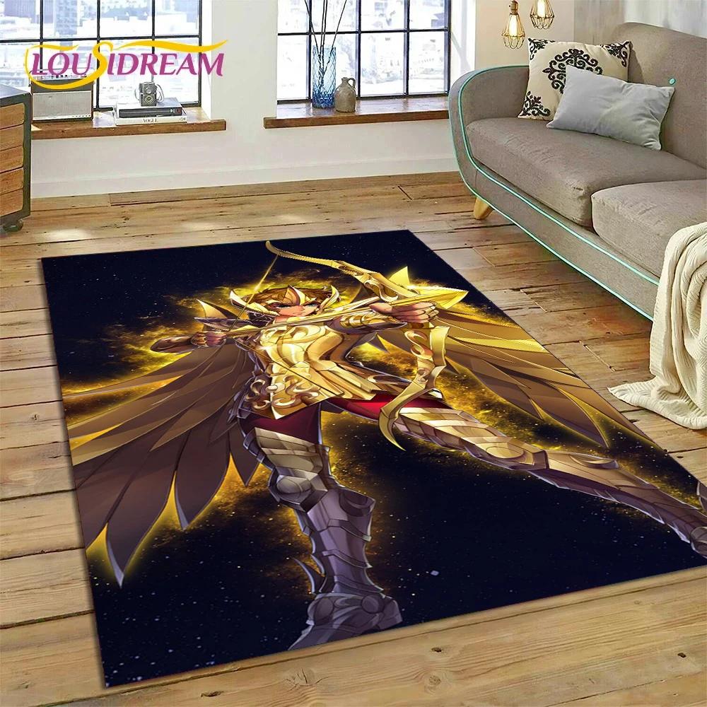 Cartoon Saint Seiya 3D Retro Anime Carpet Rug for Bedroom Living Room Home Sofa Decoration,Children Game Large Decor Floor Mat