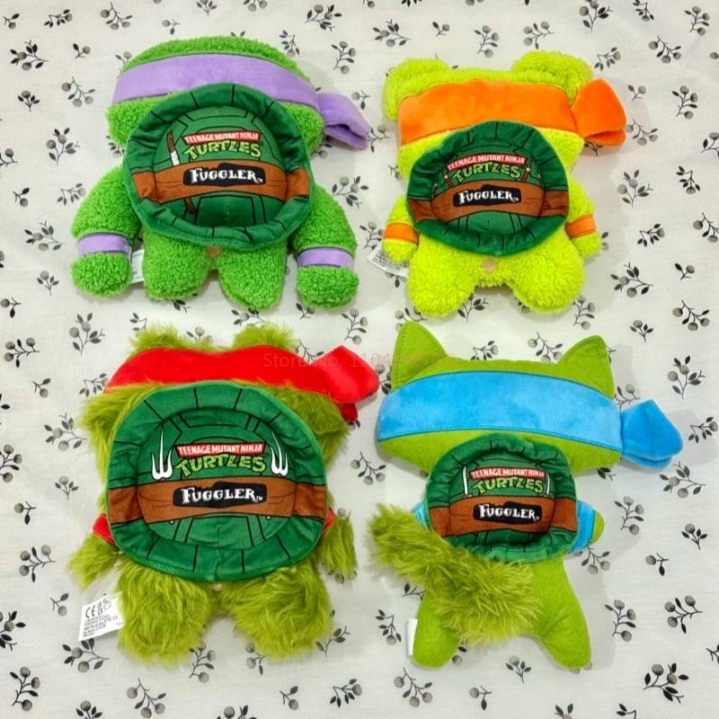 Official Fuggler X Tmnt Teenage Mutant Ninja Turtles Funny Ugly Monster Soft Plush Doll Leonardo Collectible Toys Gifts For Fans