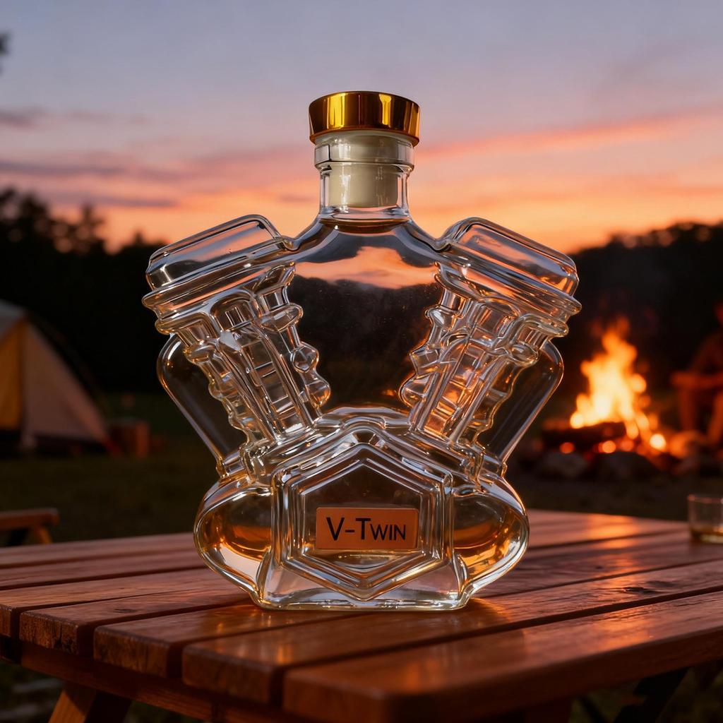 Empty Whiskey Bottles Household Wine Decanter Decorative Motorcycle Engine Shape Alcohol Container for Dining Room Display