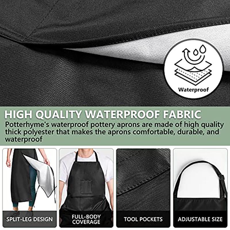 Adjustable High-Slit Long Apron for Hairdressing & Gardening