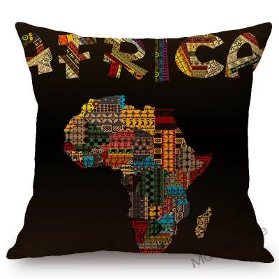 Africa Map Geometrics Home Decorative Sofa Throw Pillow Cover Nordic Cotton Linen African Pattern Cushion Cover Case Mudcloth