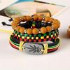 TEMUs neues Holzperlen-Perlen-Handgewebtes DIY-Herrenarmband Armband Hand