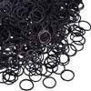 Black Nylon Rubber Bands for Hair | Small Hair Elastics 0.5 Inch | Durable Non-Breakable Mini Hair Ties for Kids, Toddlers & Adults | Reusable Sl