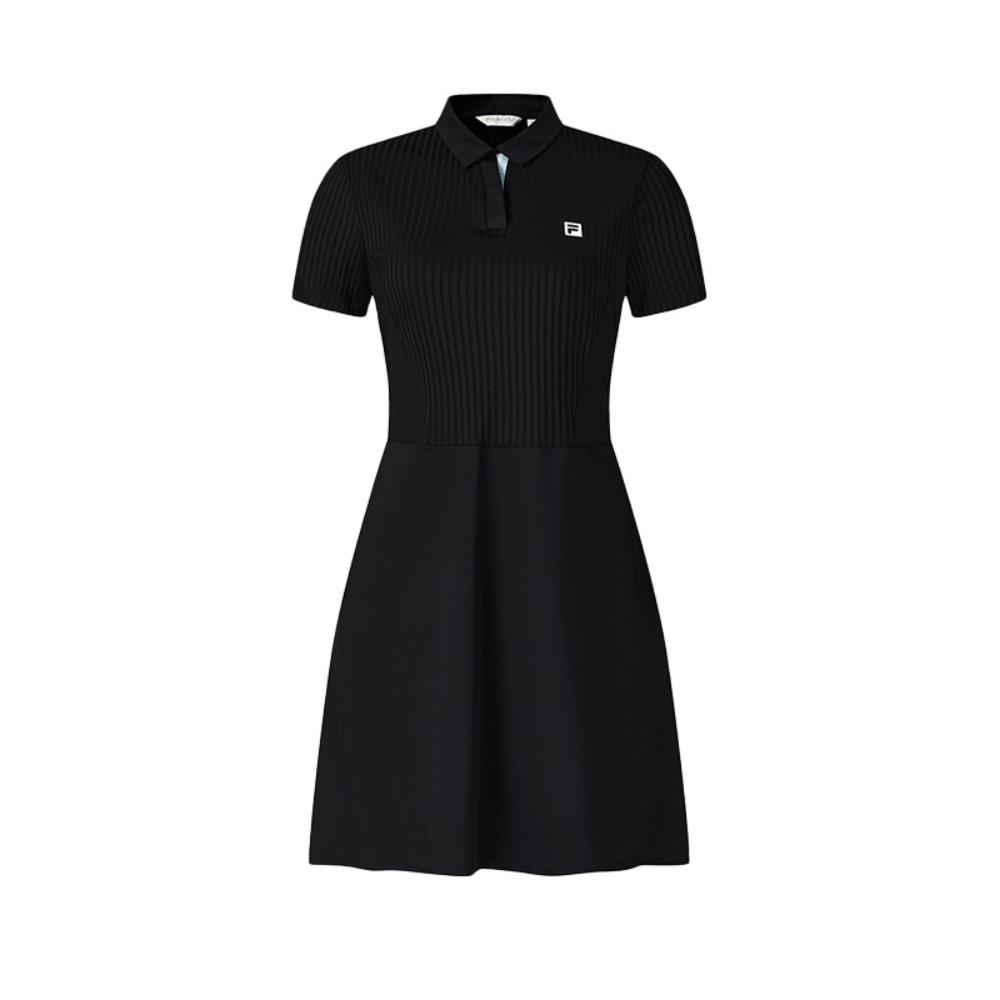 New FILA Golf Series Short Sleeved Dress Women's Pitch Black A11W525325F-BK