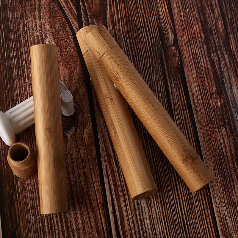 

Дорожный футляр для зубной щетки из натурального экологически чистого бамбука, многоразовый бамбуковый дорожный держатель