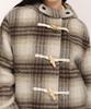 MUSINSA STANDARD WOMAN Women'S Alpaca Blend Check Short Duffle Coat [Mustard]
