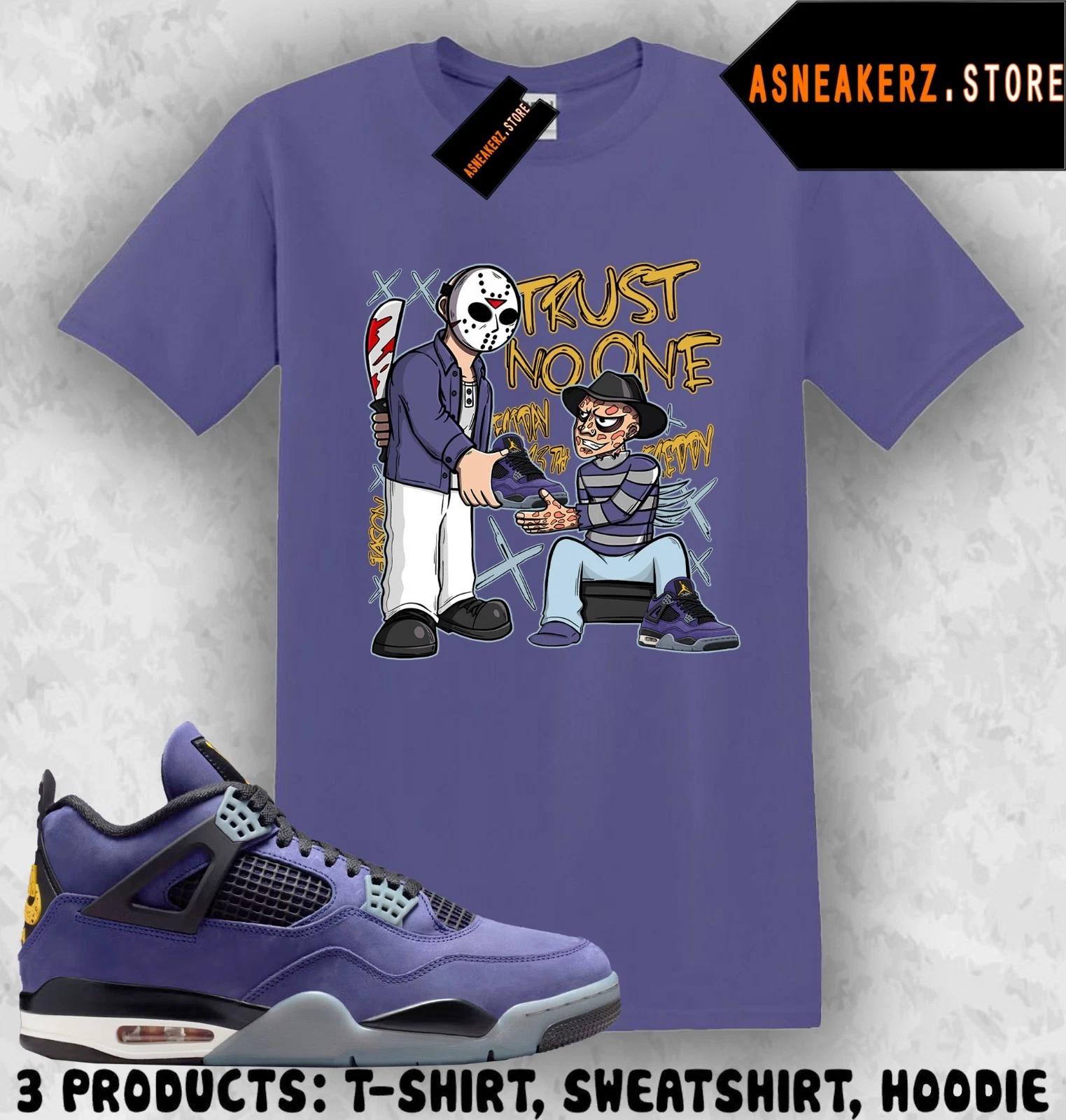 Shirt Match AJ 4 Lakers Lakeshow 2026 Sneaker Matching Tee Trust No One Friday 2XL