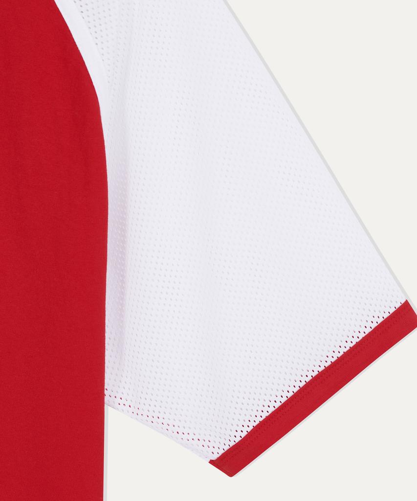 MAYOL Raglan Logo Mesh Short Sleeve T-Shirt_Red