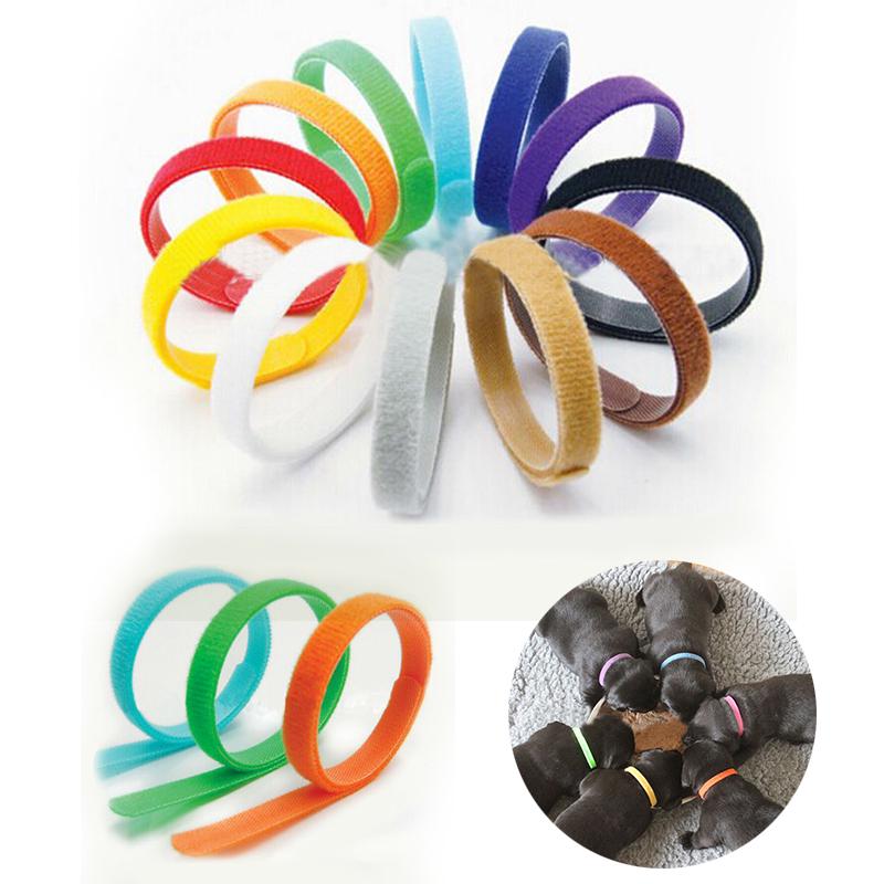 

12pcs Adjustable Pet Whelping ID Collar Puppy Kitten Identification Collar Bands