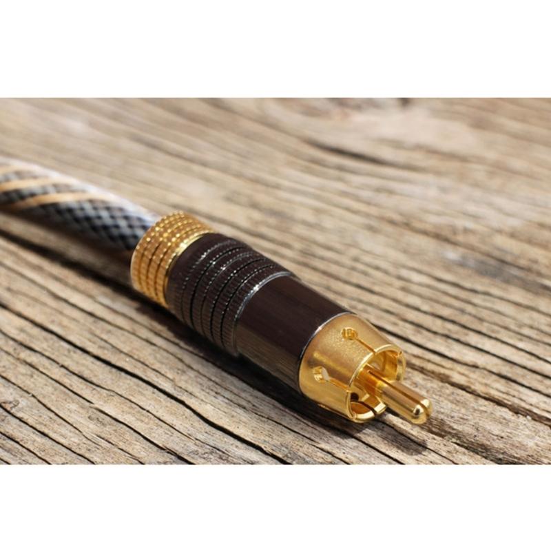 RCA Digital Audio Coaxial Cable 24K Gold Plated Connectors S/PDIF RCA Male To RCA Male for Home Theater, HDTV, Subwoofer