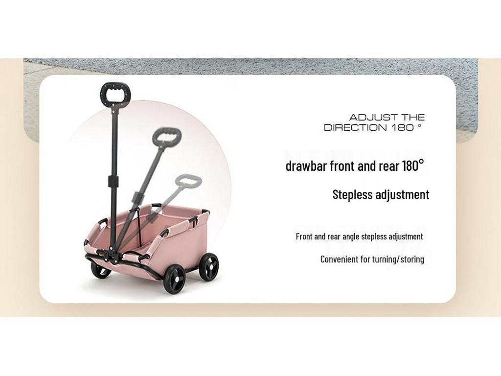 Lightweight Foldable Pet Stroller for Dogs and Cats