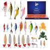Christmas Countdown Fishing Lure Calendar 24 Grids Fishing Lure Calendar Christmas Countdown 24 Days Countdown Seasonal Decor
