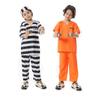 Halloween Adult Prison Uniform Prisoner Uniform Masquerade Party Children Orange Prison Uniform Black and White Striped Prisoner Uniform
