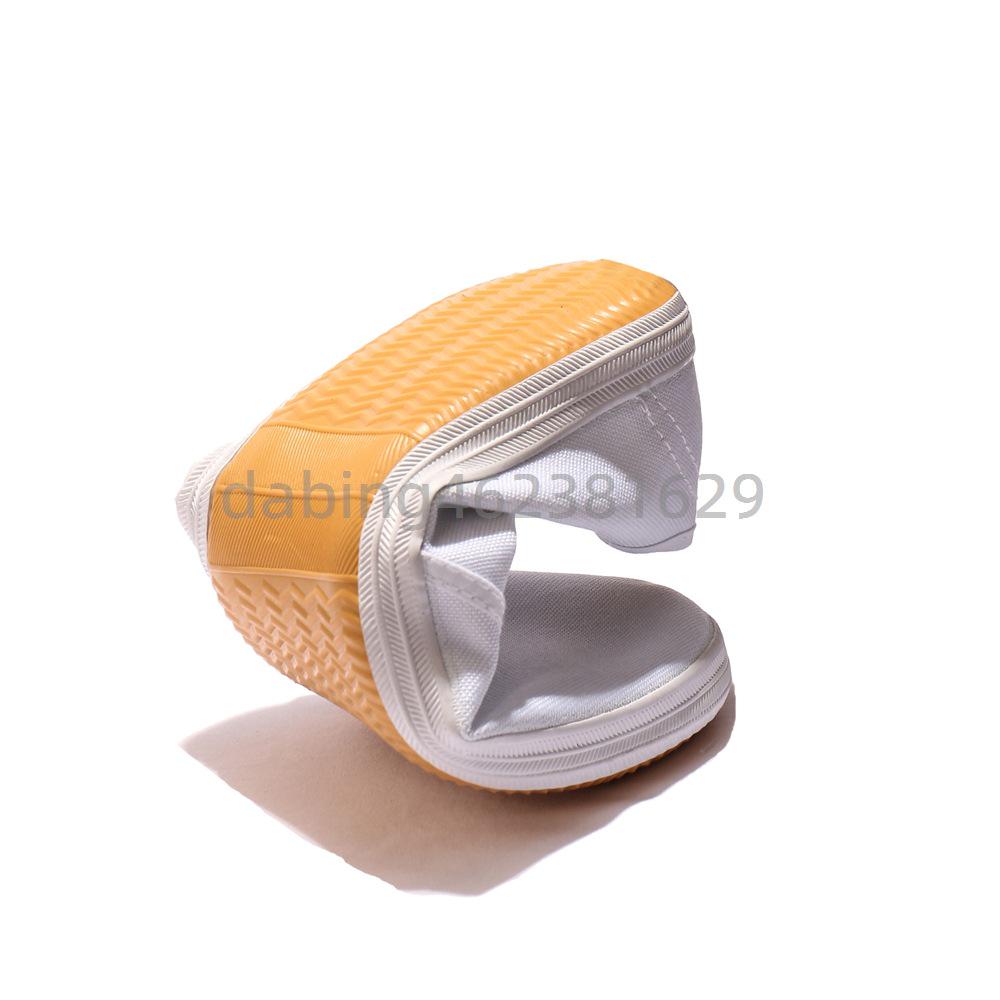 Unisex White Slip-On Mesh Canvas Shoes for Martial Arts and Gymnastics