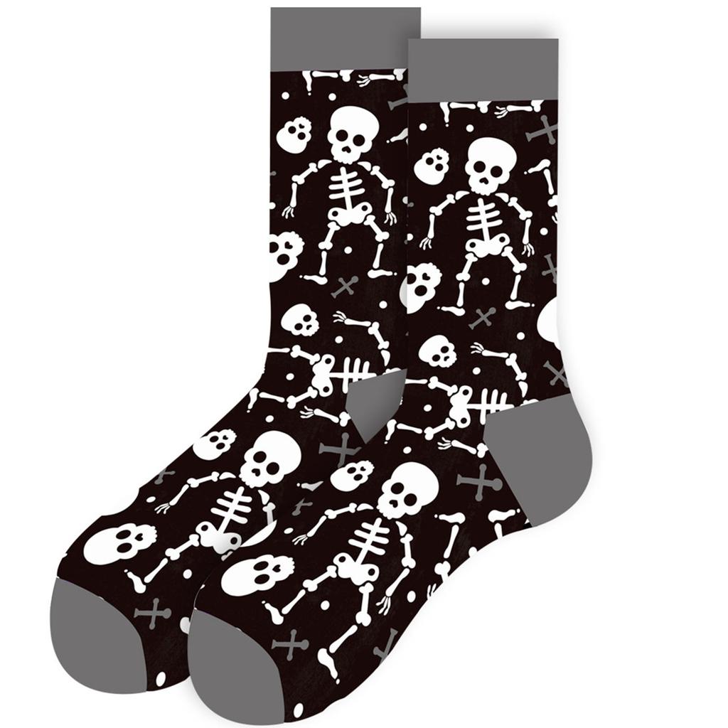 Adult Halloween Printed Knee High Socks for Costume Party and Casual Wear