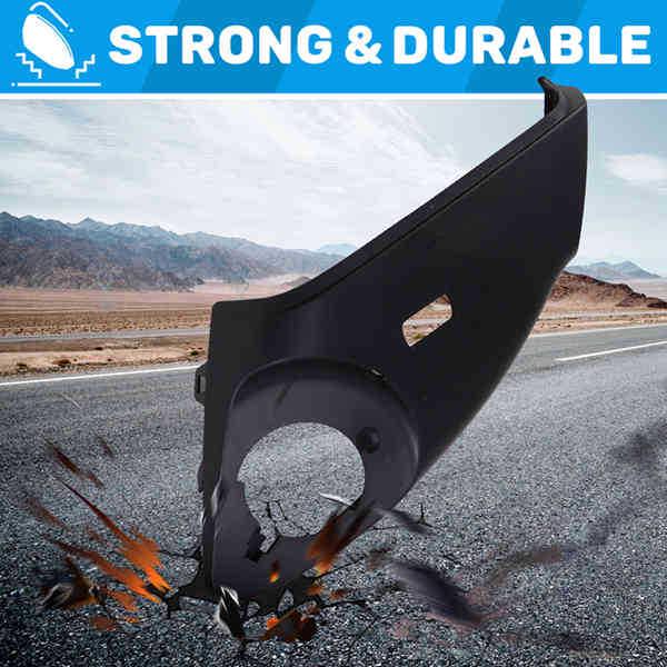 Black ABS 360° Panoramic Car Rearview Mirror Base Cover for Mei None