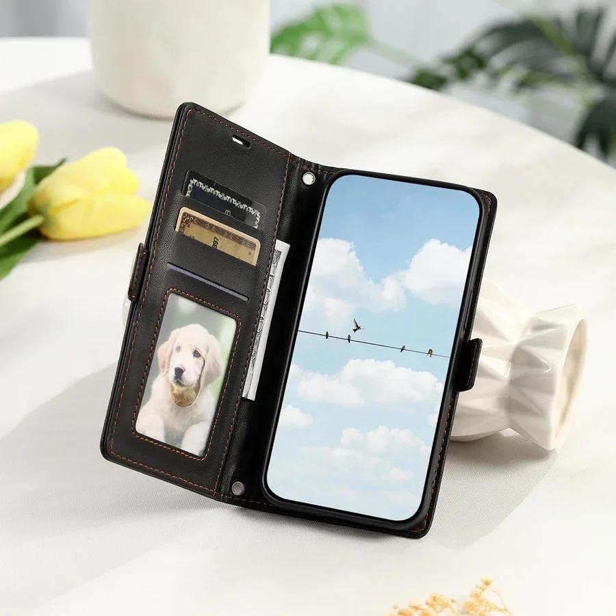 Chic Quilted Leather Phone Case for Samsung S26 S25 Edge S24 Ultra S23 FE S22 S21 S20 Plus Note20 Pocket Wallet Card Flip Cover