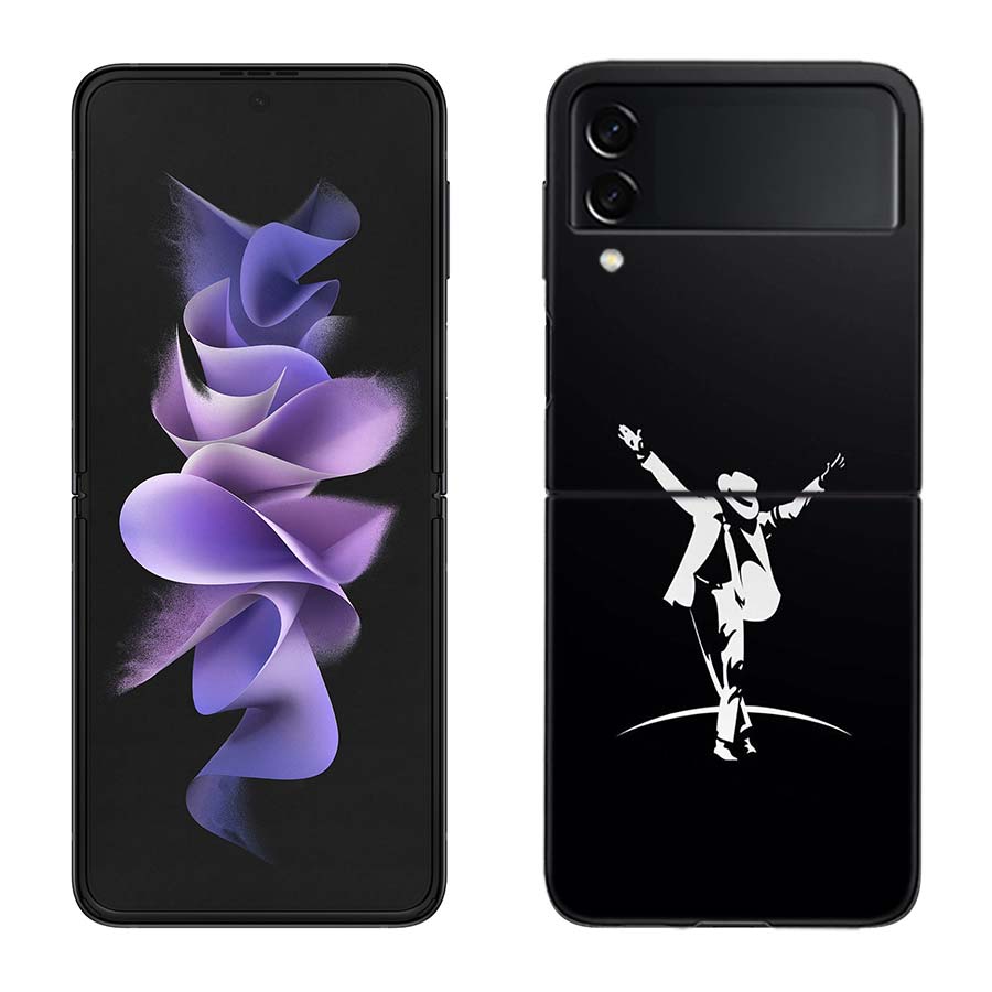 Custodia per Telefono Michael Jackson Per Samsung Galaxy Z Flip 6 5 4 3 5G Nera Coque Rigida Z Flip 7 Cover Z Flip 5 Custodia Capa Fas