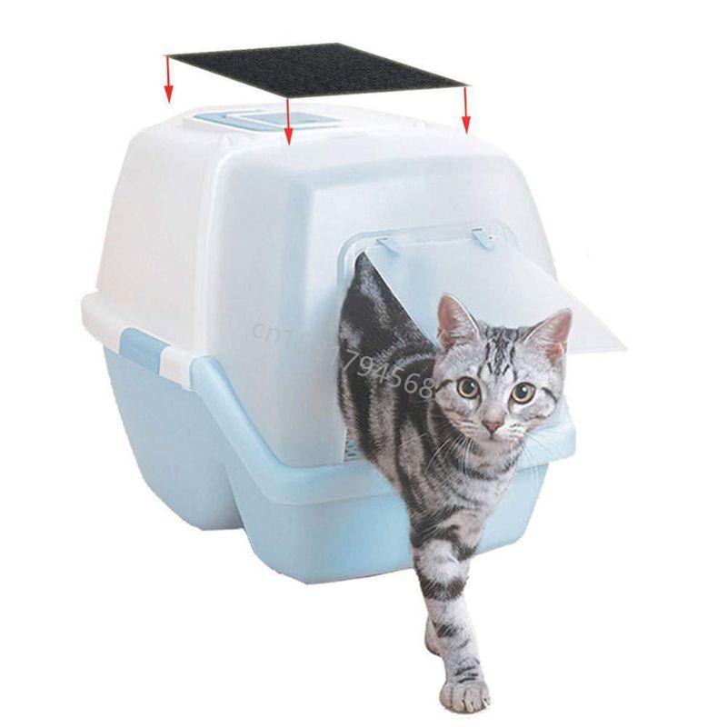 4/6Pcs Portable for Cat Litter Box Activated Carbon Filter Pad Deodorant Pet 6XDE