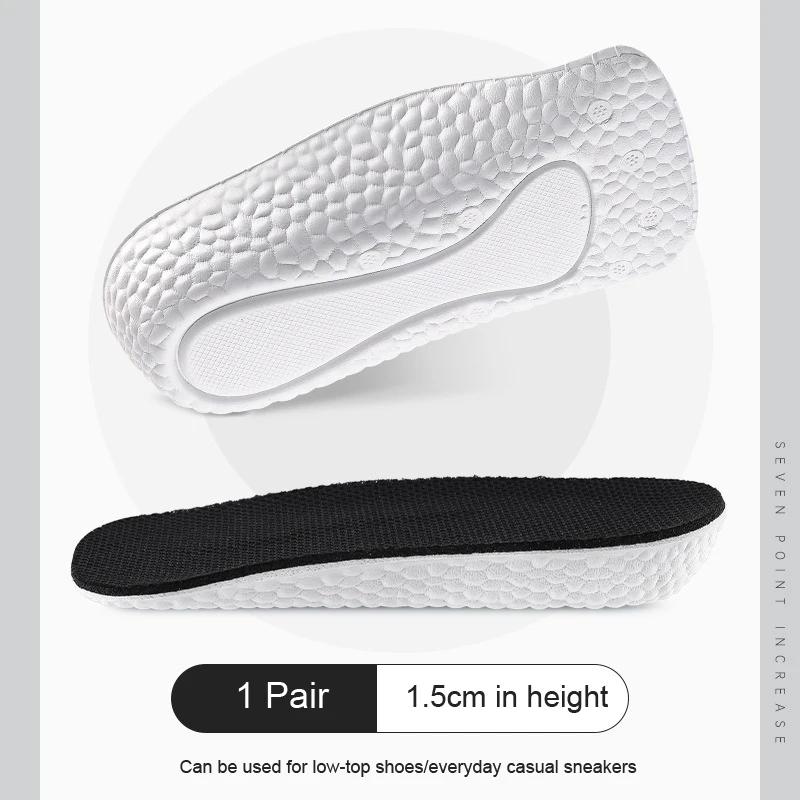 1Pair Boost Shock Absorbing Sports Half Insole for Feet Height Increase Shoes Insoles Men Women 1.5/2.5/3.5CM Growing Shoe Pads