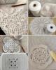 Handmade Pure White Fine Cotton Crochet Curtains, Coasters, Tablecloth & Sofa Towel