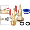 RV Winterizer Blowout Adapter Kit 2 pcs Brass Connectors for Garden Hose and Sprinkler System Winter Protection