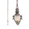 Healing Natural Stone Crystal Pendulums for Divination Black Obsidian Pendant Quartz Pendulum Dowsing Spiritual Pendulos X202