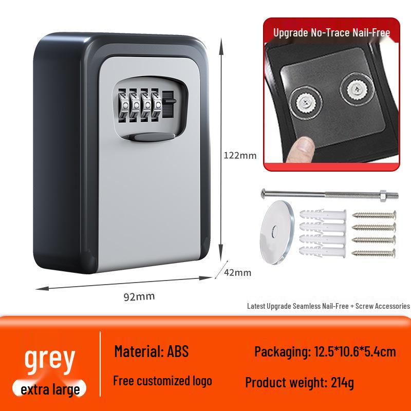 Wall-Mounted Anti-Theft Key Lock Box for Homes and Construction Sites