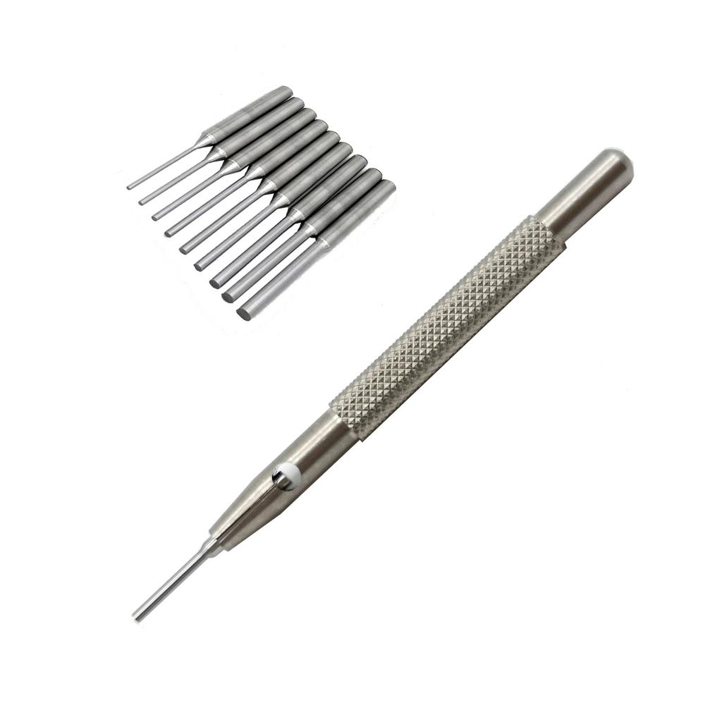 0.5mm-1.6mm Bit Stainless Steel Watch Band Link Remover Bracelet Remover Pin Punch Tool 9 In 1 Watch Accessories