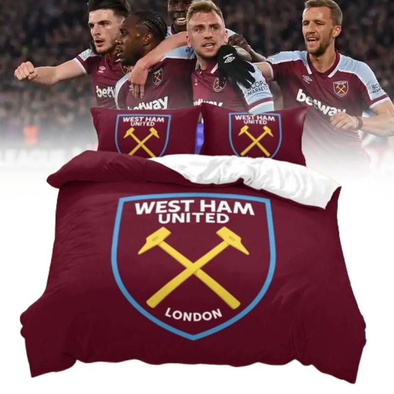 West Ham United Digital Print Bedding Set With Reactive Dyeing For Modern Bedroom Decor