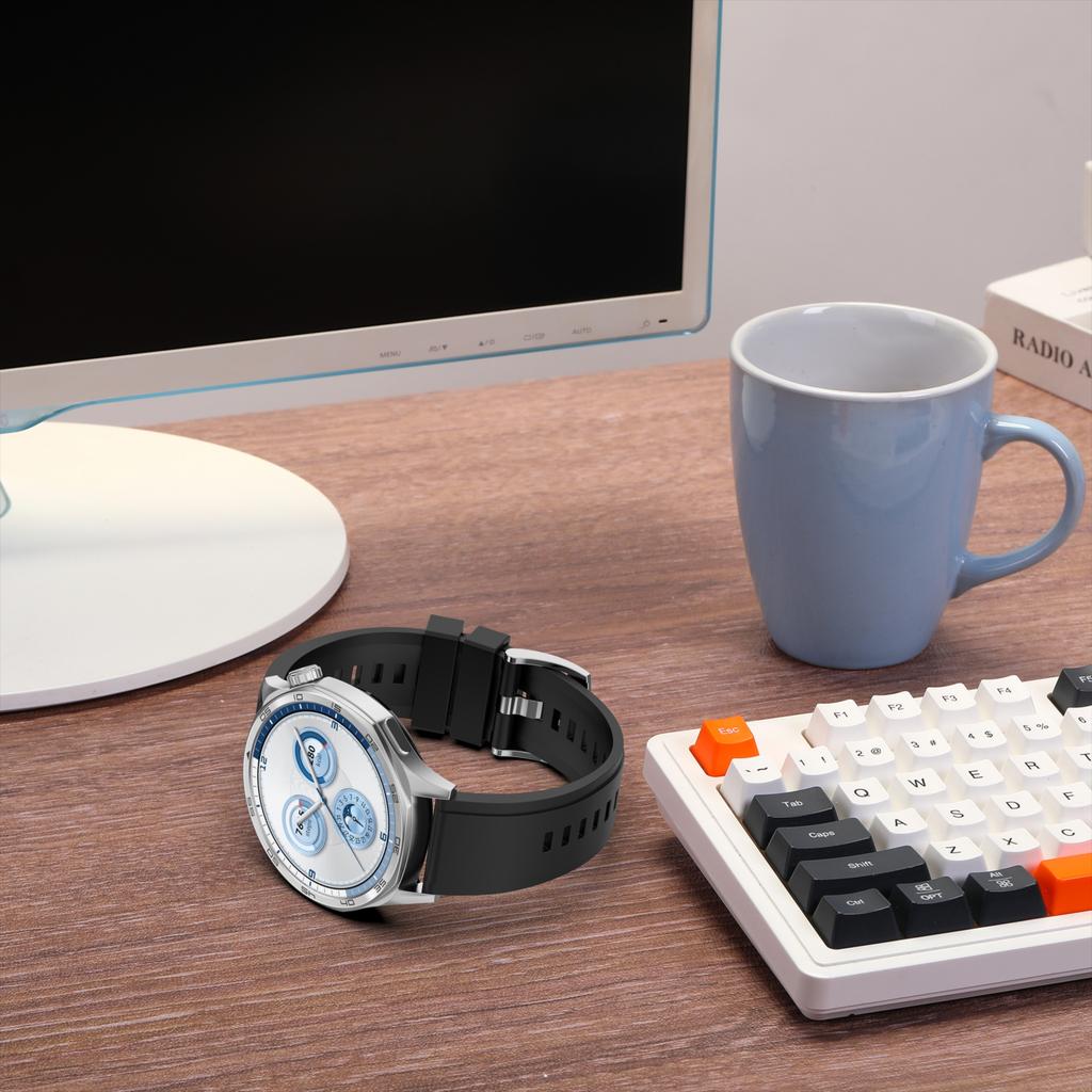 Solid Color Watch Band for Huawei Watch GT 6/GT 5 Pro/GT 5 46mm Quick Release Silicone Strap