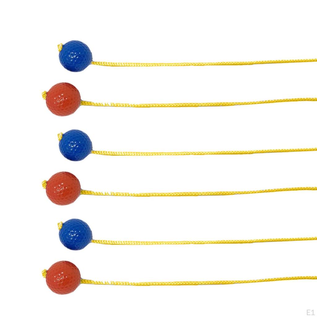 6dílné golfové míčky s žebříkovým míčkem, házení tréninkových venkovních her pro hod na yard