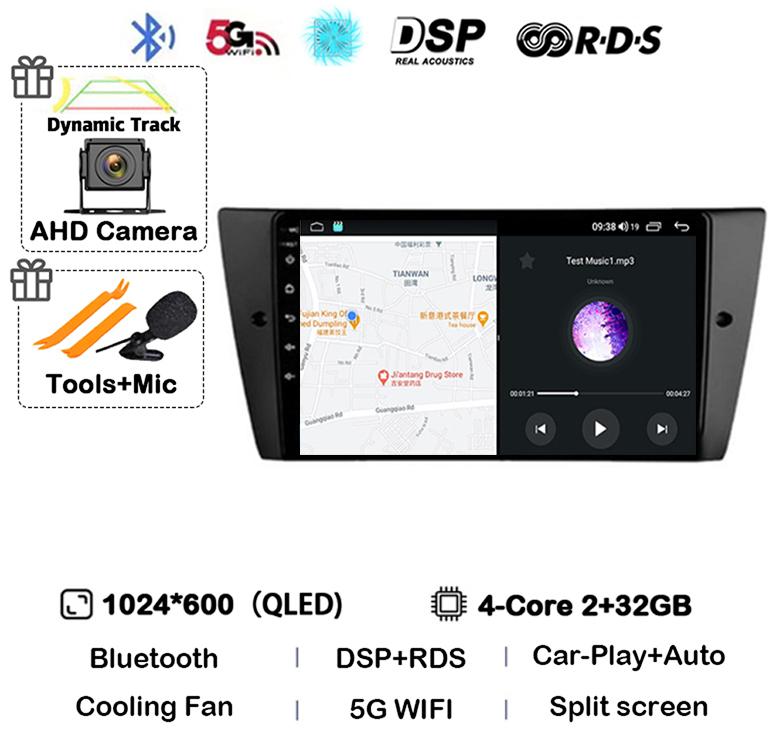 

Беспроводной Carplay Auto Автомагнитола Android 14 Для BMW E90 E91 E92 E93 3 Серии Мультимедийная Стерео Видеоплеер Головное Устройство GPS WIFI+4G