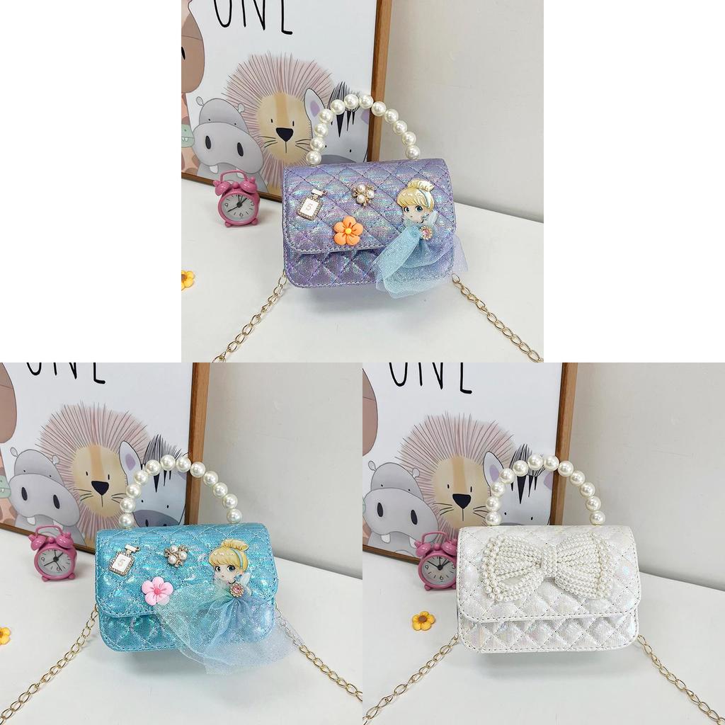 Princess Handbag For Girls Pu Leather Cute Small Shoulder Bag Daily Use