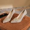 Luxury Rhinestones Shoes Woman Pumps High Heels Stiletto Heels Wedding Shoes Bridal Shoes Women Banquet Dress High Heels