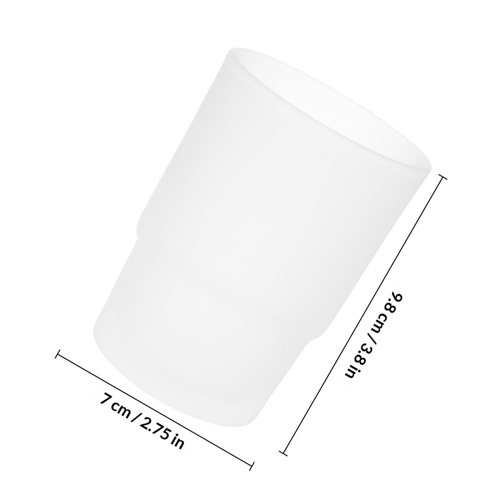 

2Pcs Glass Toothbrush Holder Bathroom Transparent Toothpaste Storage Cup Holder Glass Washing Cups Bathroom Accessories