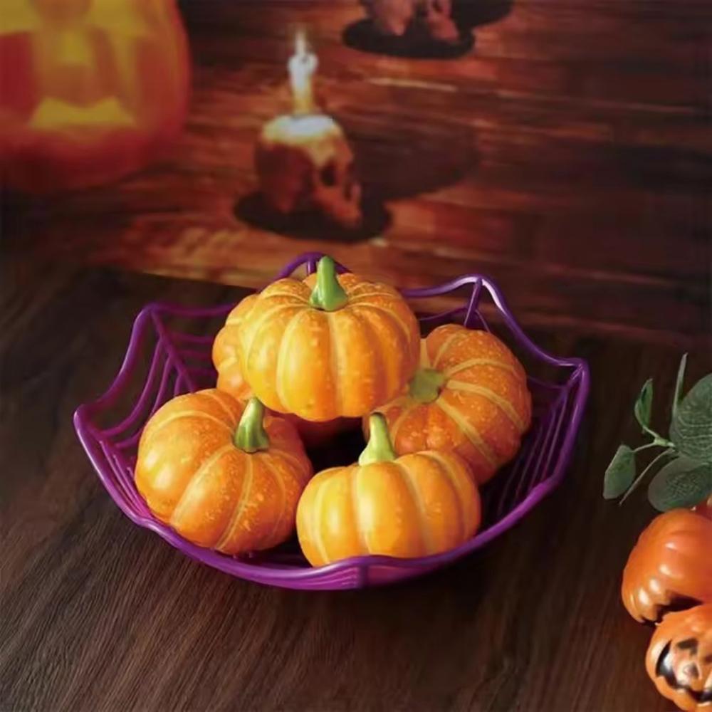 Halloween Spider Web Dessert Basket Halloween Party Decor 2025 Candy Bowl Haunted House Trick or Treat Party Supplies Snack Tray