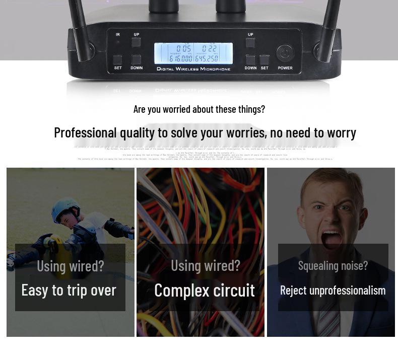 GLXD4 Wireless Dual Microphone Set for Stage Performance - Beta58A KTV SM58 Handheld Mic