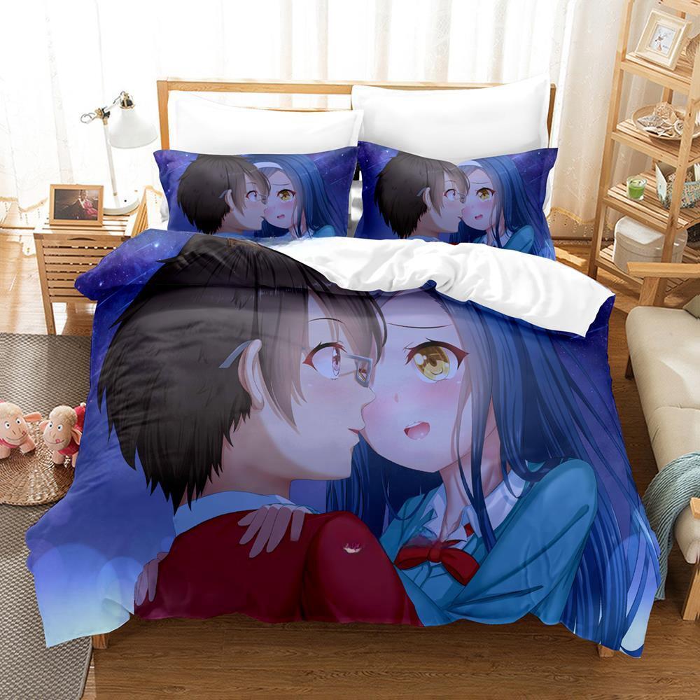Imprimare 3D Anime Nu Învățăm Niciodată: Set Lenjerie de Pat Bokuben Single Twin Full Queen King Size Set de Pat pentru Dormitor Adulți Copii Seturi Huse de Plapumă