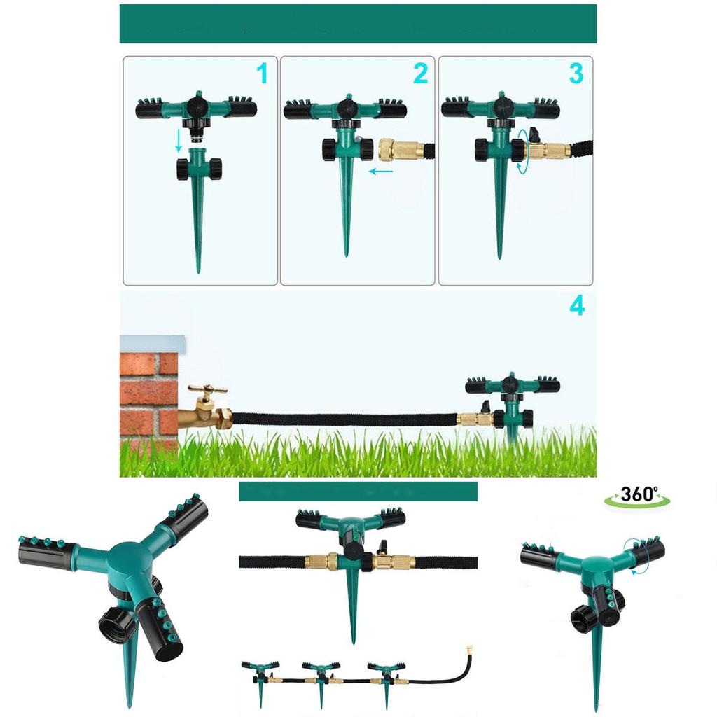 Lawn Automatic Sprinkler 360° Rotating Garden Water Sprinklers Lawn Irrigation