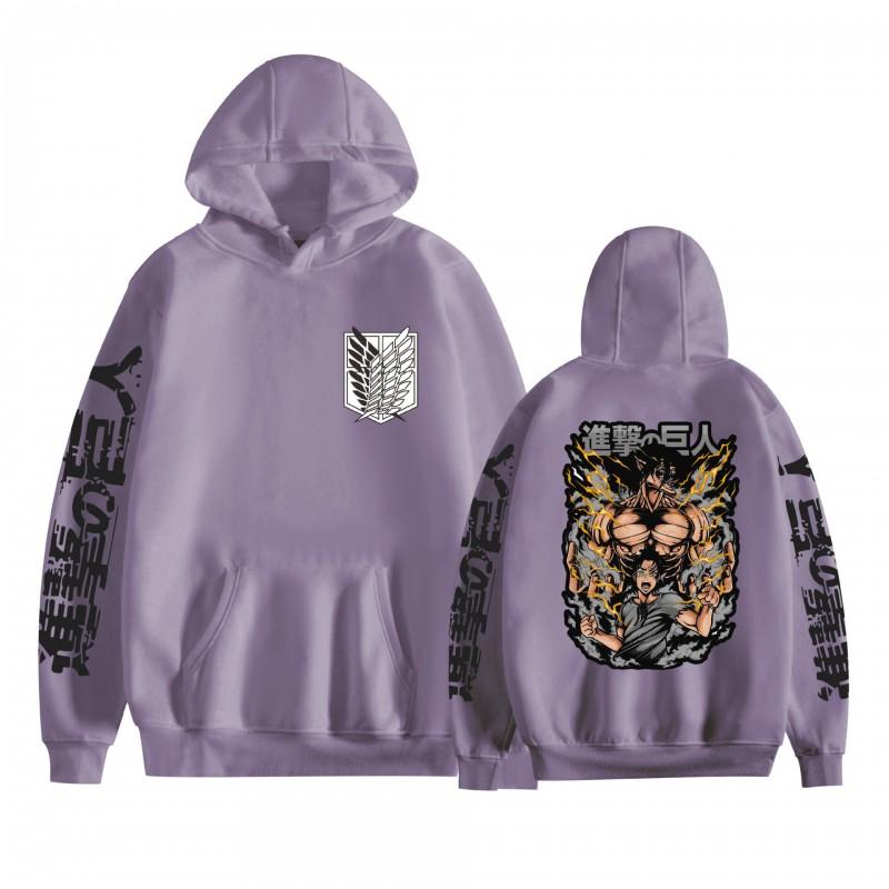 Attack On Titan Anime Hoodie Loose Fit Teens Adults Long Sleeve