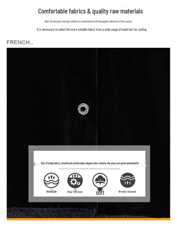 2024 Versatile Gold Velvet Lace Collar Cardigan Blouse for Women