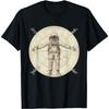 Vitruvian Astronaut Funny Leonardo Da Vinci Graphic T-Shirt