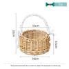 Willow Woven Princess Handbag: Floral Basket, Wedding Gift, and Pastoral Flower Arrangement Souvenir