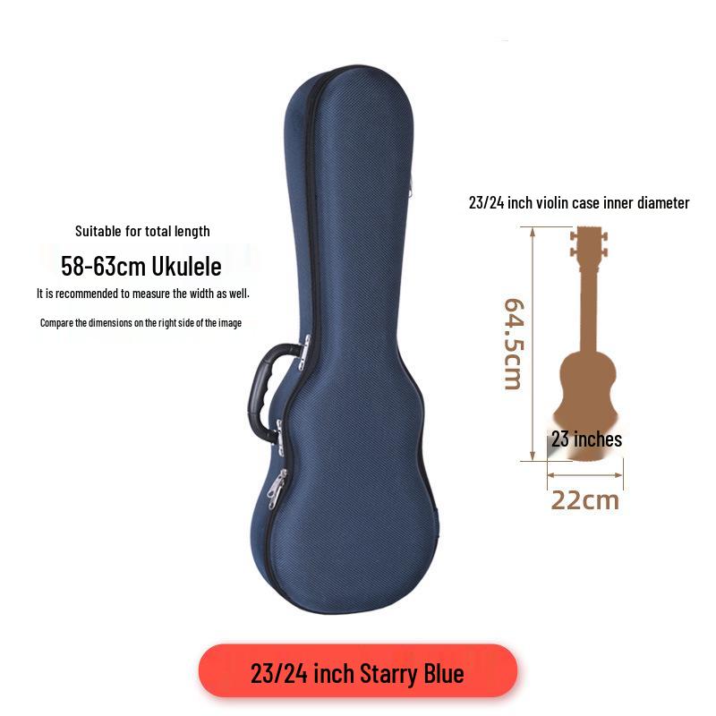 21", 23", 26" Reinforced Ukulele Case - Double Shoulder Backpack