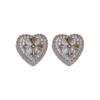 Luxury Zircon Heart Cross Earrings: Gold-Plated Sterling Silver, Elegant European & American Style for Women